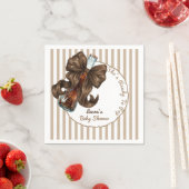 She's Ready To Pop Soda Bow Baby Shower Serviette (Beispiel)