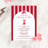 She's the Cherry on Top Bridal Shower Coquette Einladung