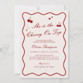She's The Cherry On Top Bridal Shower Einladung (Vorderseite)