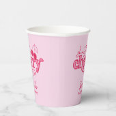 'She's the Cherry on Top' Paper Cups - Baby Shower Pappbecher (Rechts)