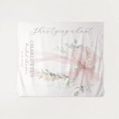 She's tying a knot Bow Bridal Shower Wandteppich (Vorderseite (Horizontal))