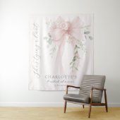 She's tying a knot Bow Bridal Shower Wandteppich (Beispiel)