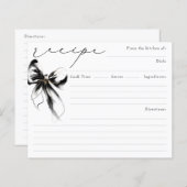 She's Tying the Knot Black Bow Bridal Recipe Card (Vorne/Hinten)