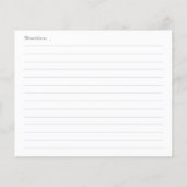 She's Tying the Knot Black Bow Bridal Recipe Card (Rückseite)