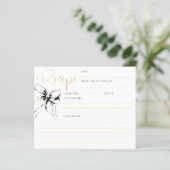 She's Tying the Knot Black Bow Bridal Recipe Card (Stehend Vorderseite)