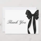 She's Tying the Knot Black Bow Bridal Shower Dankeskarte (Vorderseite)