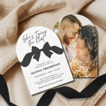 She's Tying the Knot Black Bow Photo Bridal Shower