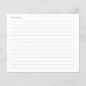 She's Tying the Knot Blue Bow Bridal Recipe Card (Rückseite)