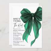 She's Tying The Knot Bow Bridal Luncheon Einladung (Vorne/Hinten)