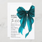 She's Tying The Knot Bow Bridal Luncheon Einladung (Vorne/Hinten)