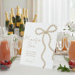 She's Tying the Knot Bridal Shower Mimosa Bar Sockelschild<br><div class="desc">Add a stylish and festive touch to your celebration with this elegant “She’s Tying the Knot” bridal shower mimosa bar pedestal sign, perfect for drink stations and beverage displays. Designed with a chic and feminine aesthetic, this sign enhances modern, classy, and romantic bridal shower themes while helping guests easily locate...</div>