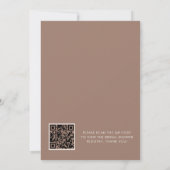 She's Tying The Knot Brown QR Code Bridal Shower Einladung (Rückseite)