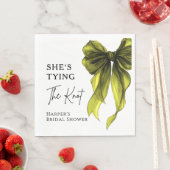 She's Tying The Knot Chartreuse Bow Bridal Shower Serviette (Beispiel)