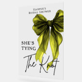 She's Tying The Knot Green Bow Welcome Sign Acrylschild (Winkel)