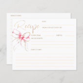 She's Tying the Knot Pink Bow Bridal Recipe Card (Vorne/Hinten)