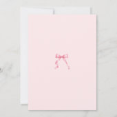 She's Tying the Knot Pink Bow Bridal Shower Einladung (Rückseite)