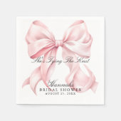 She's Tying The Knot Pink Bow Napkins Serviette (Vorderseite)