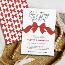 She's Tying the Knot Red Bow Bridal Shower