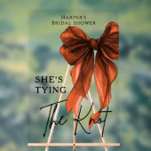She's Tying The Knot Rust Orange Bow Welcome Sign Acrylschild (Neutral)