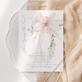 She's tying the know Whimsical Bow bridal shower Einladung