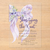 Shes zähmt das Brautparty der Knospenflora Acryleinladungen (Vorderseite)