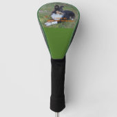 Shet shet Schwarz-weiß tan Liebe w pic Golf Headcover (Vorderseite)