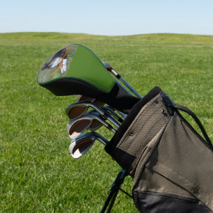 Shet shet Schwarz-weiß tan Liebe w pic Golf Headcover