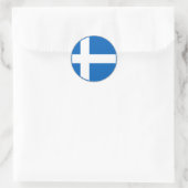 Shetland-Flagge Runder Aufkleber (Tasche)