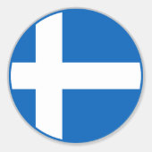 Shetland-Flagge Runder Aufkleber (Vorderseite)