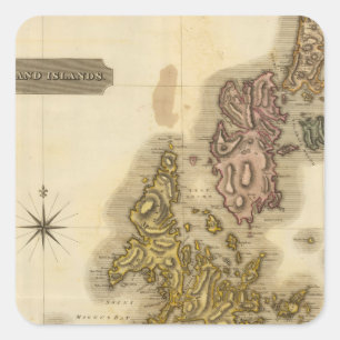 Shetland-Inseln Quadratischer Aufkleber