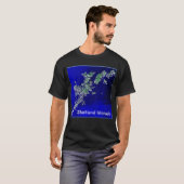 Shetland Islands Map Mens Dark Basic T - Shirt (Vorne ganz)