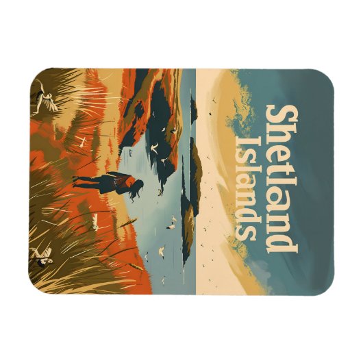 Shetland Islands Schottland Magnet (Horizontal)