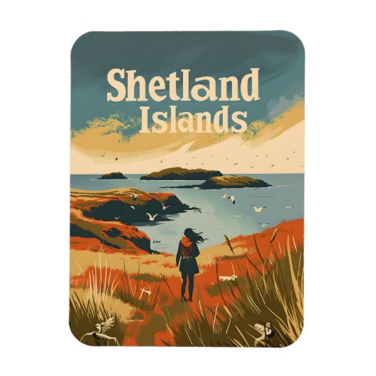 Shetland Islands Schottland Magnet (Vertikal)
