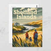 Shetland Islands Tavel ad Postkarte (Vorne/Hinten)
