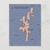 Shetland Islands Wetterprognose Einladungspostkarte (Vorderseite)