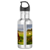 Shetland Ponies and Kastnut, 532 ml Wasserflasche (Rückseite)