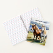 Shetland Ponies Landschaft Individuelle Name Equin Notizblock (Innenseite)