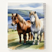 Shetland Ponies Landschaft Individuelle Name Equin Notizblock (Rückseite)