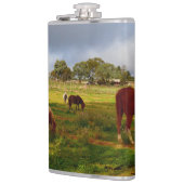 Shetland Ponies und Kastanien, Hüftkolben Flachmann (Links)