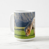 Shetland Pony auf der Alp Piazza della Riforma Kaffeetasse (Vorderseite Links)