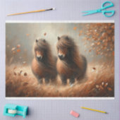 Shetland Pony Autumn time Decoupage Seidenpapier (Basteln)