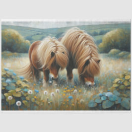 Shetland Pony Decoupage Tissue Paper Seidenpapier