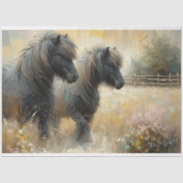 Shetland Pony Decoupage Tissue Paper Seidenpapier