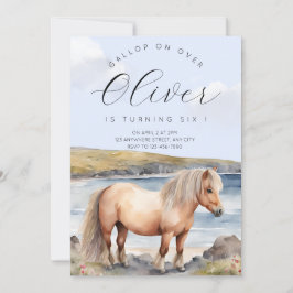 Shetland-Pony-Geburtstagseinladung Einladung