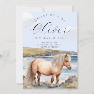 Shetland-Pony-Geburtstagseinladung Einladung