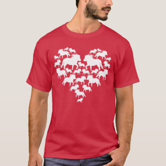 Shetland Pony Heart Ride Horses Shetty Freund T-Shirt