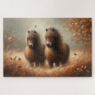 Shetland Pony Herbst-Zeit Jigsaw Puzzle