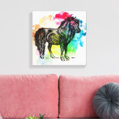 Shetland Pony Leinwanddruck (Insitu (Wohnzimmer))