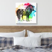 Shetland Pony Leinwanddruck (Insitu (Schlafzimmer))
