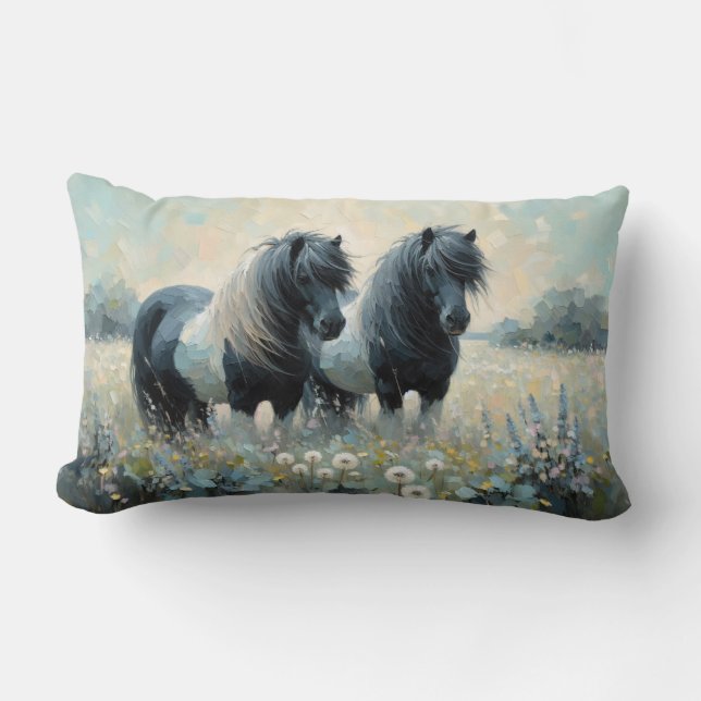 Shetland Pony Lumbar Cushion Lendenkissen (Vorderseite)